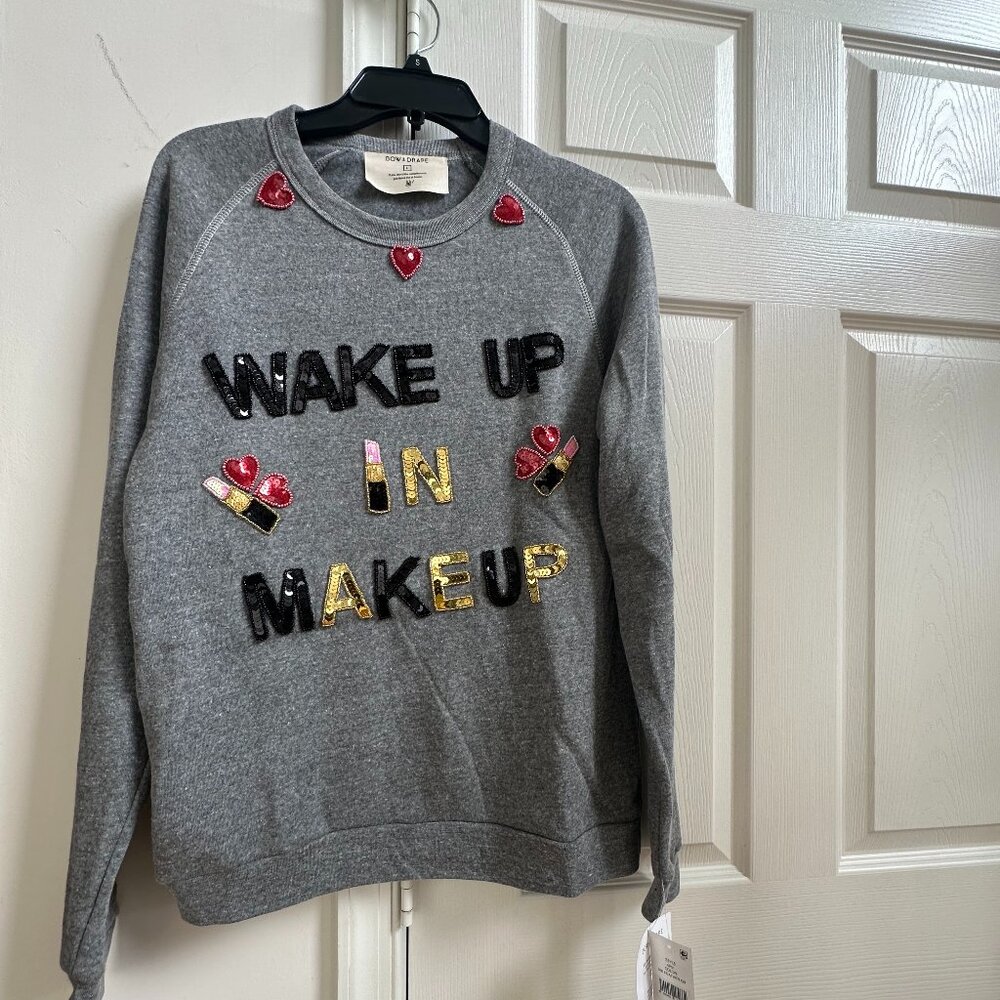 The Bow & Drape Grey Long Sleeve Top Size Large